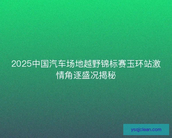 2025中国汽车场地越野锦标赛玉环站激情角逐盛况揭秘